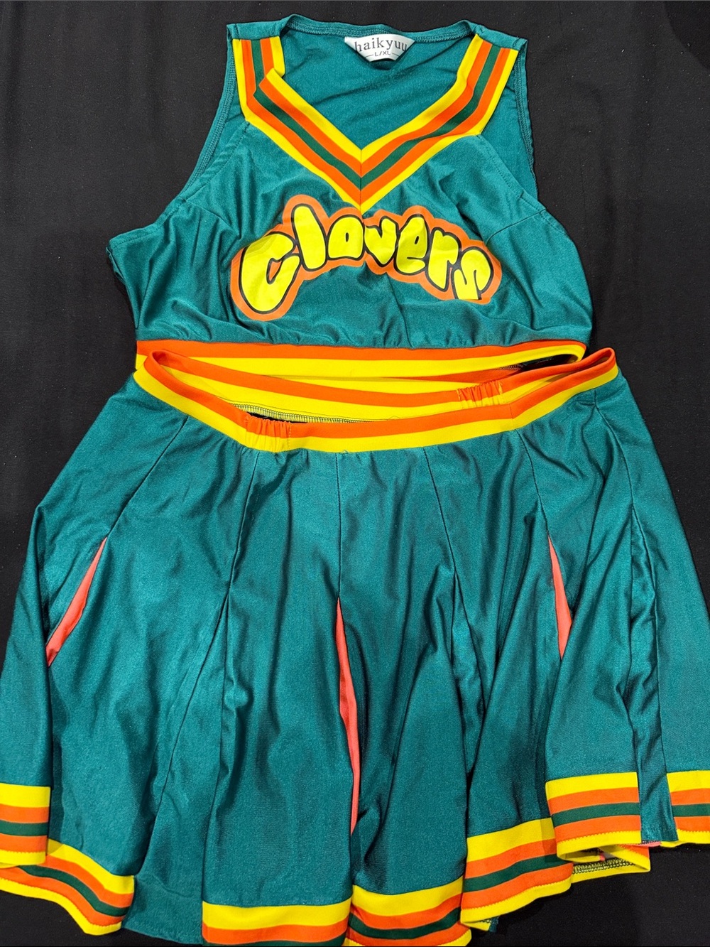 Halloween Clovers Cheer Set with Yellow and Orange Trim (Bring It On)